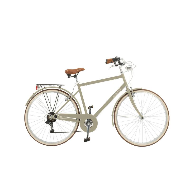 Bicicleta Urbana Airbici 619m hombre cuadro de acero color verde cidade negro
