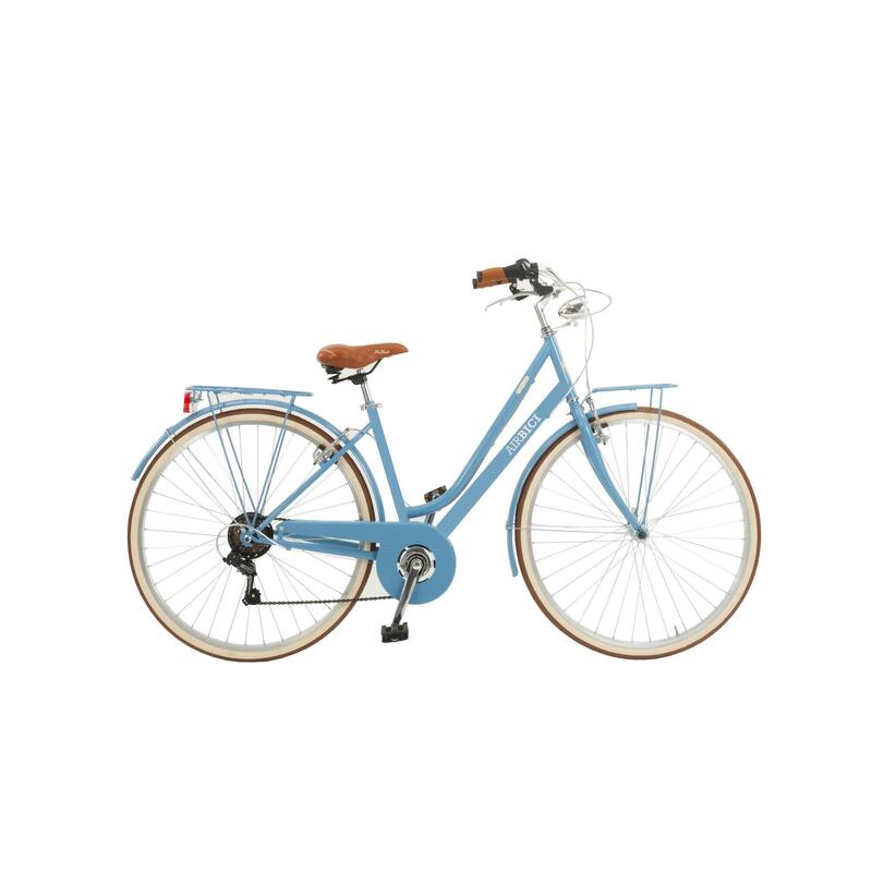 Vélo urbain Airbici 619L Femme, cadre acier, bleu