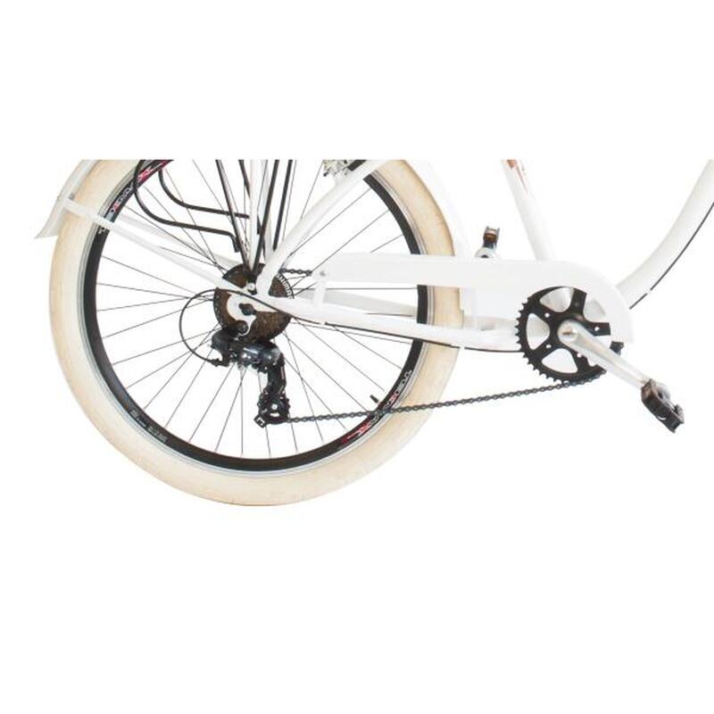 Bicicletta da citta  Airbici Cruiser, telaio in alluminio bianco, 6 velocitá