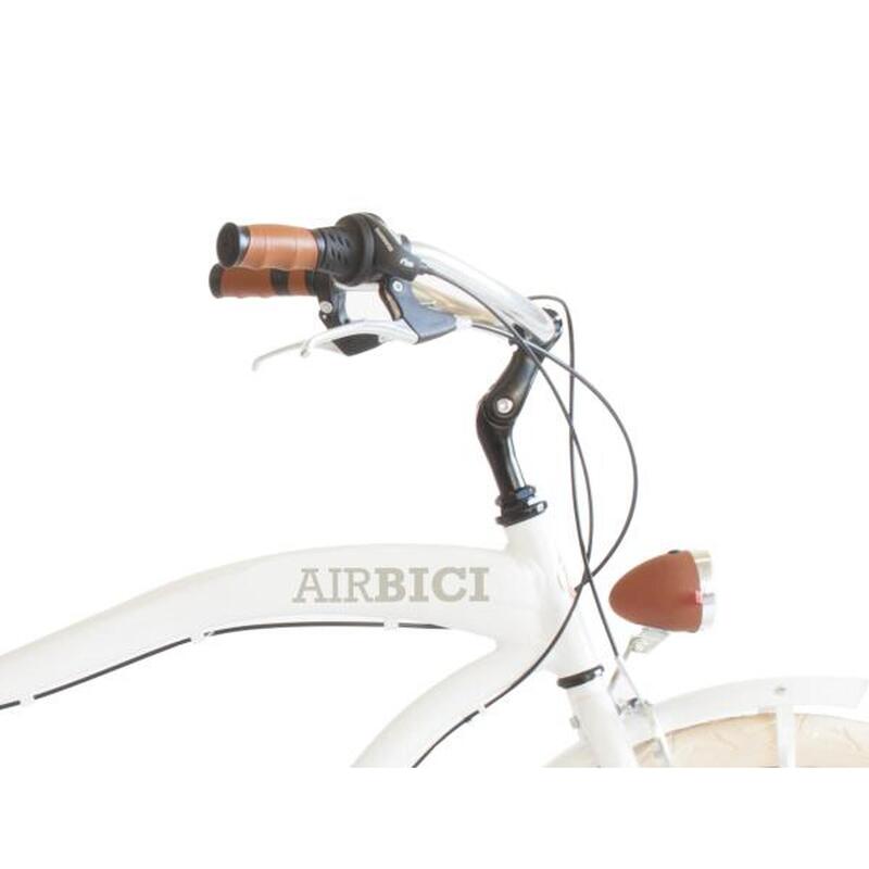 Bicicletta da citta  Airbici Cruiser, telaio in alluminio bianco, 6 velocitá