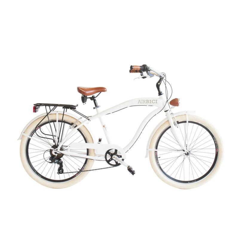 Bicicleta urbana Airbici 790M Hombre, cuadro de aluminio de color blanco
