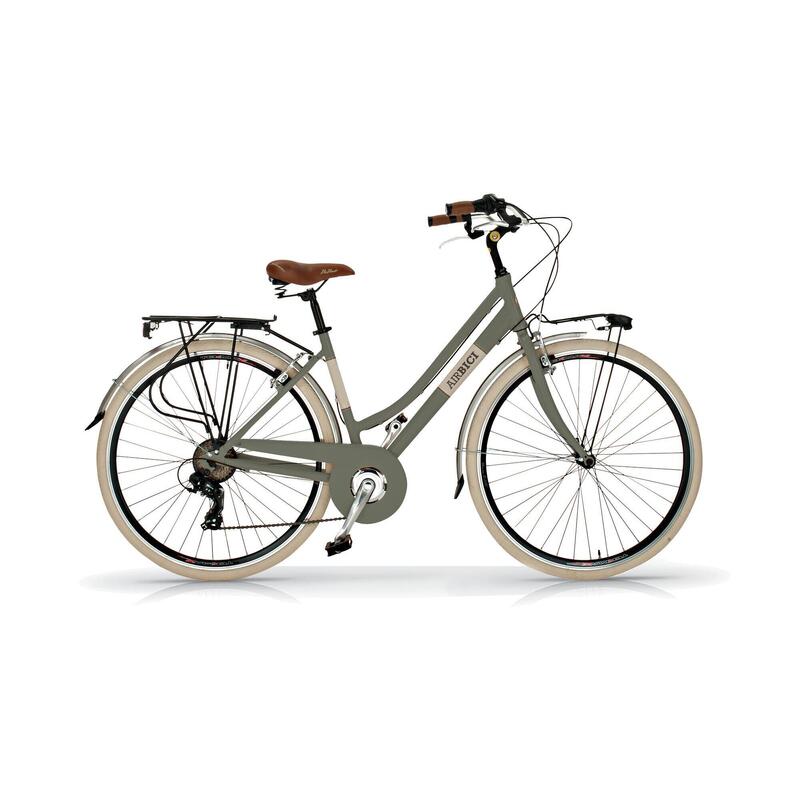 Bicicleta Cidade Airbici 605al mujer cuadro de aluminio color negra urbana