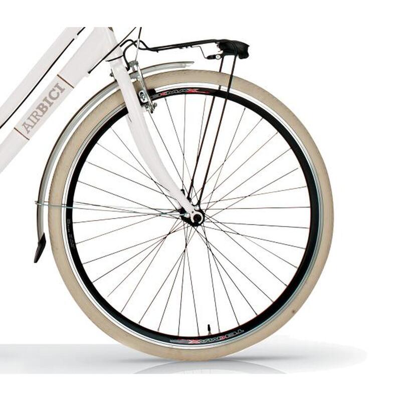 Bicicletta urbana da donna Airbici 605AL, telaio in alluminio bianco