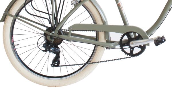 Bicicleta cidade Cruiser 790L, quadro em alumínio, verde militar 4/5