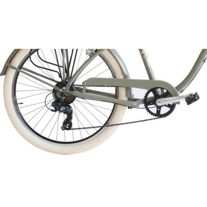 Bicicletta Urbana Airbici Cruiser M, telaio in alluminio, 6 velocitá, verde