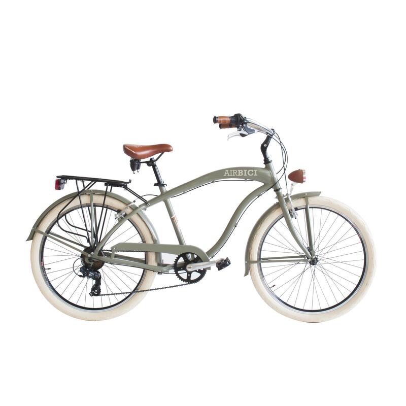 Bicicleta Urbana Airbici 790m hombre cuadro de aluminio color verde cidade negro