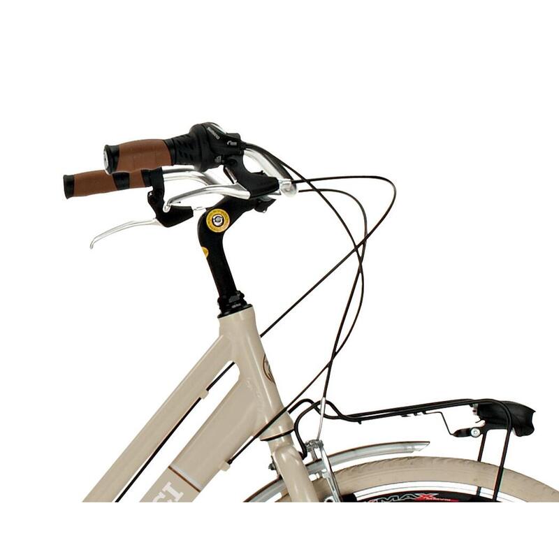 Bicicletta Urbana Airbici 605AL, telaio in alluminio, 6 vel, beige
