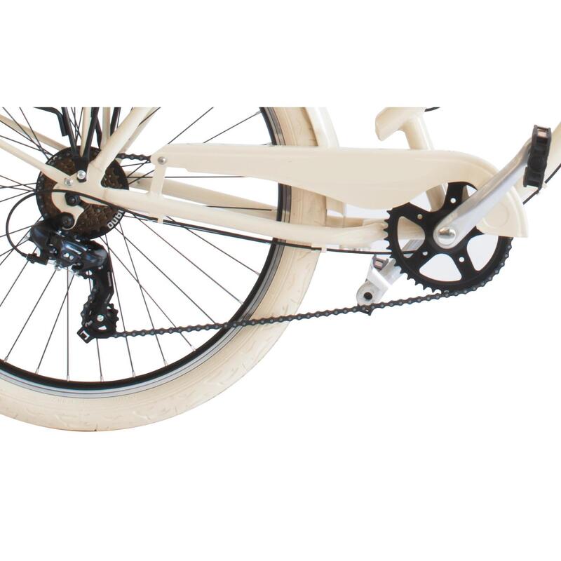 Bicicletta Urbana Airbici Cruiser L, telaio in alluminio, 6 velocitá, beige