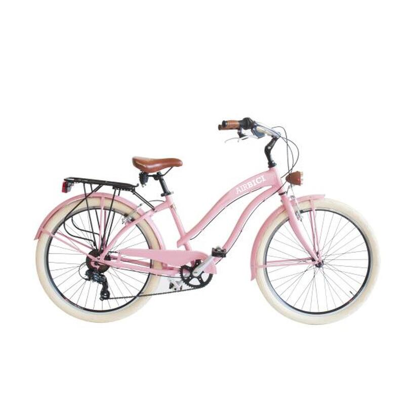 Vélo urbain  Airbici  Cruiser L, cadre aluminium, 6 vitesses, rose