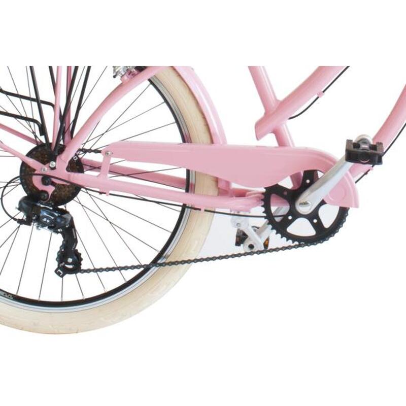 Bicicletta Urbana Airbici Cruiser Man, telaio in alluminio, 6 veloitá, rosa