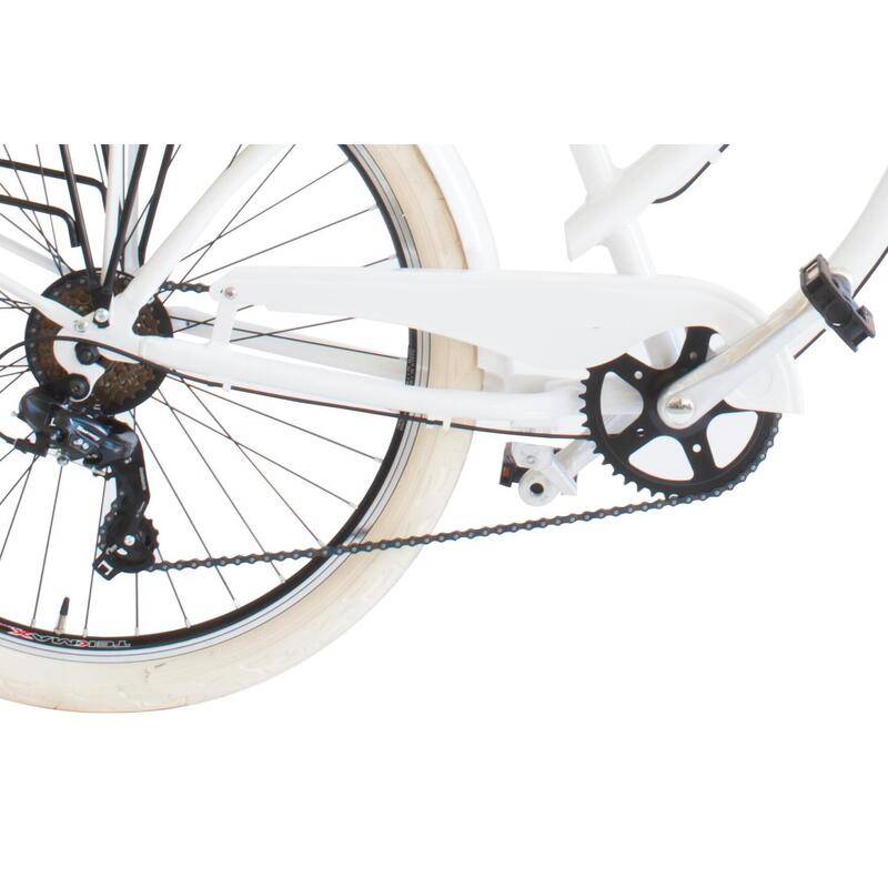 Bicicletta da citta  Airbici Cruiser, telaio in alluminio bianco, 6 velocitá