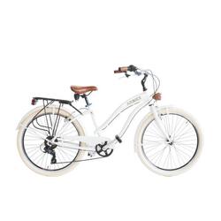 Bicicleta Urbana Airbici CRUISER Cuadro de Aluminio, 6 Velocidades, blanca