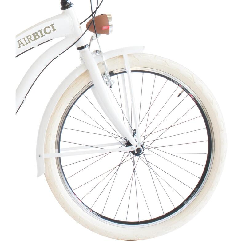 Vélo urbain femme Airbici 790L, cadre aluminium, blanc