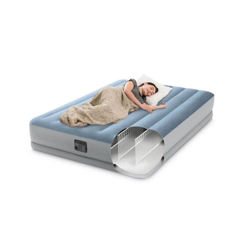 Raised Comfort - Matelas d'air - Double - Pompe Intégrée - 203x152x36 cm