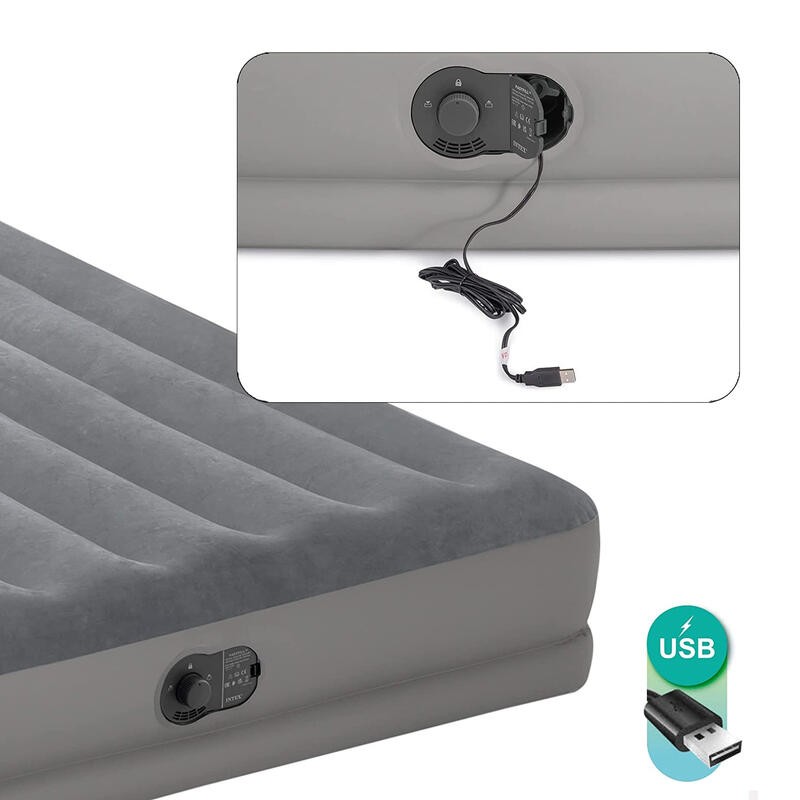 Cama hinchable individual Dura-Beam color gris