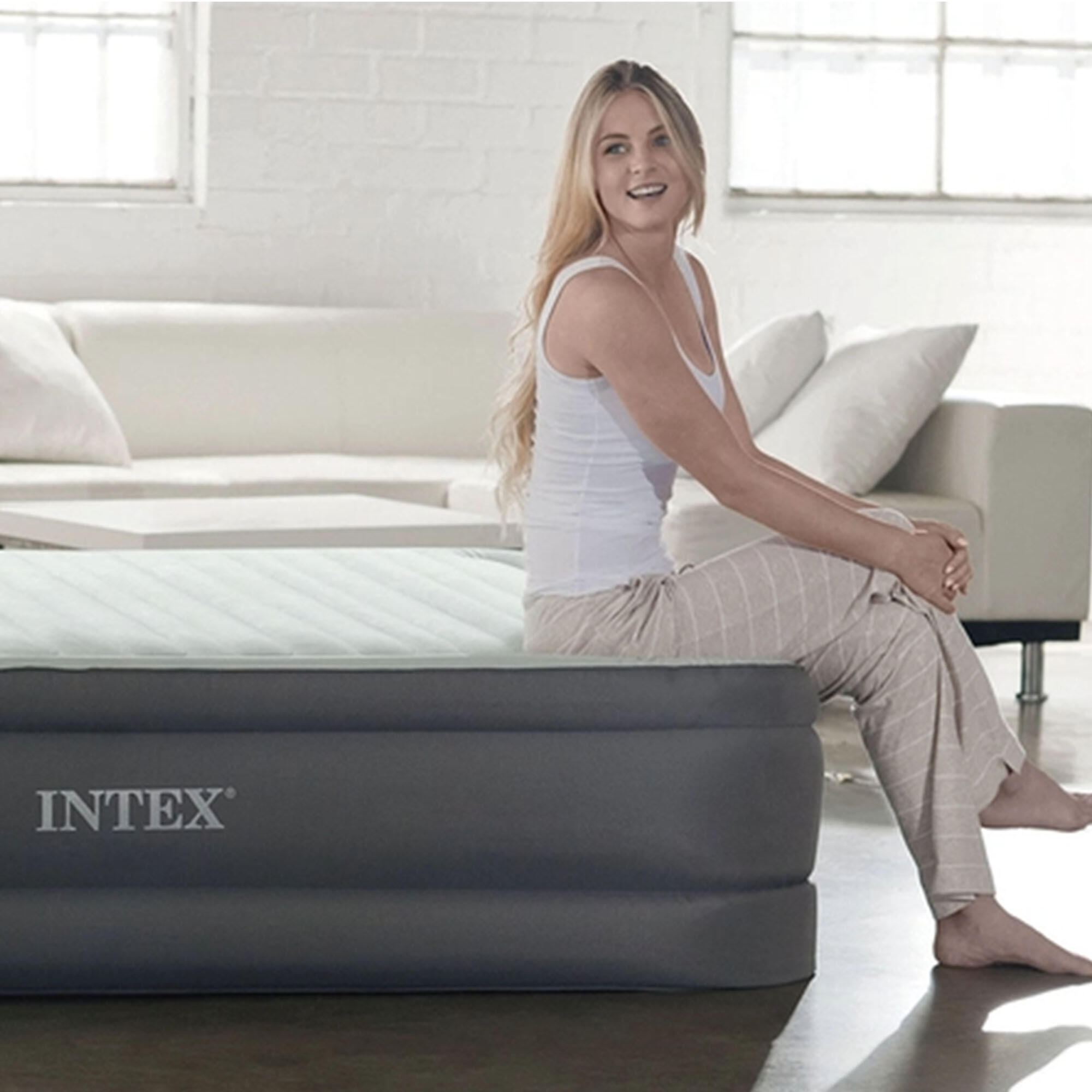 Intex 64906NP - Materasso Matrimoniale Autogonfiante, 152X203X46 cm 5/5