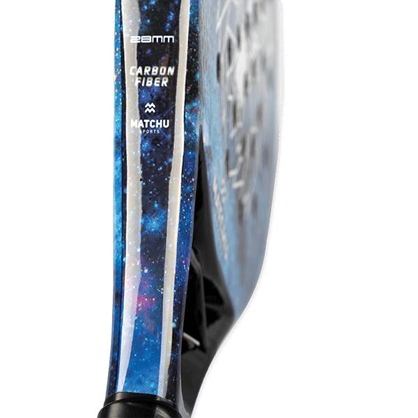Kids padel racket lion - carbon frame en fiberglass - blauw 5/6
