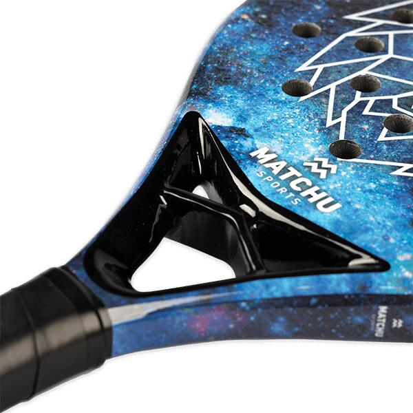 Kids padel racket lion - carbon frame en fiberglass - blauw 4/6
