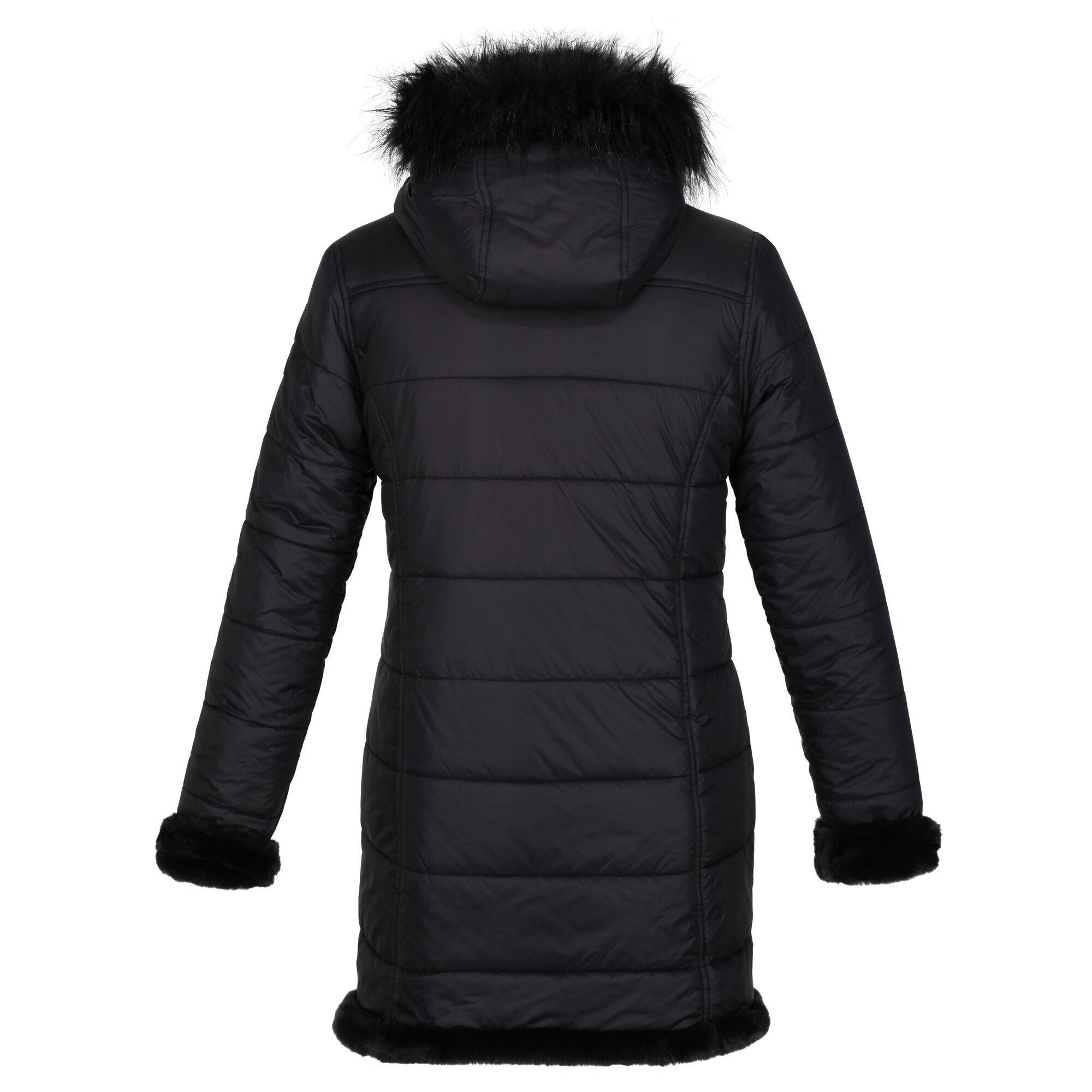 Womens/Ladies Charlize Insulated Parka (Black) 3/5