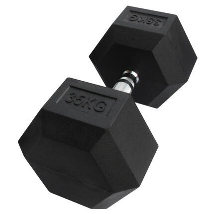 Haltère hexagonal "Hex Dumbbell" en caoutchouc GladiatorFit