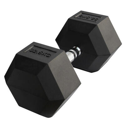 Sechseckige Hantel "Hex Dumbbell" aus Gummi GladiatorFit