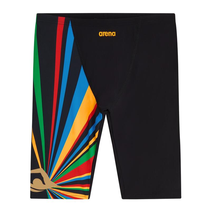 SIOBHAN FREESTYLE MEN SWIMMER JAMMER - BLACK/MULTI-COLOR