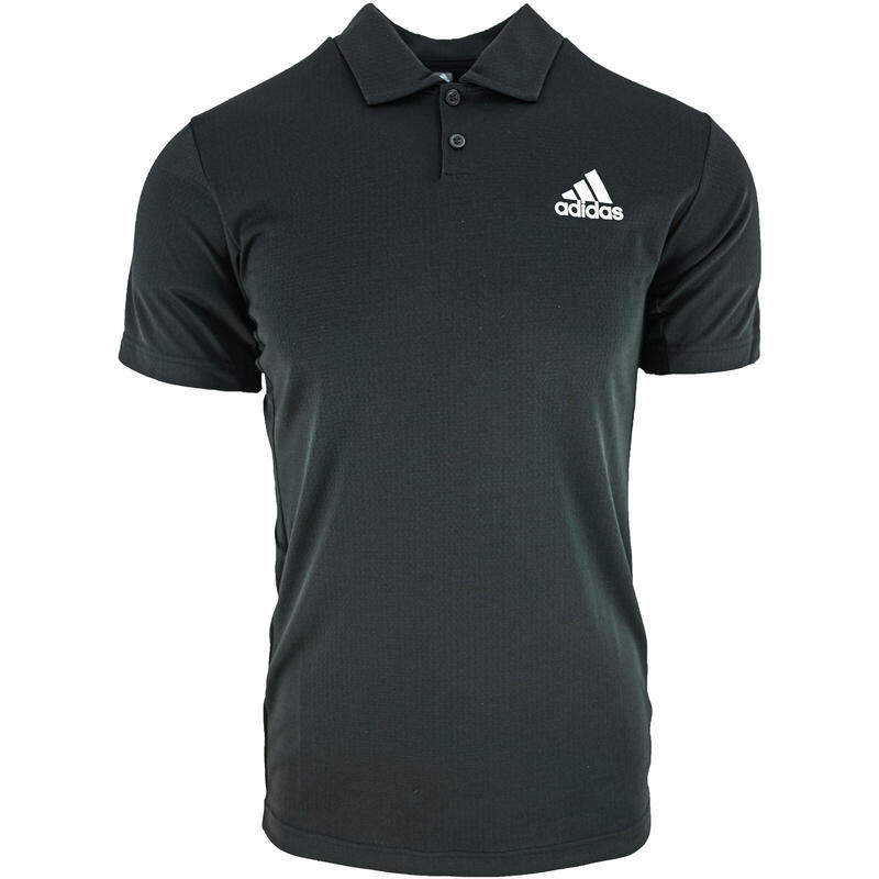 Camiseta de manga corta adidas Heat Rdy Tennis Polo, Negro, Hombre
