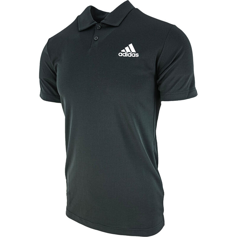 Camiseta de manga corta adidas Heat Rdy Tennis Polo, Negro, Hombre