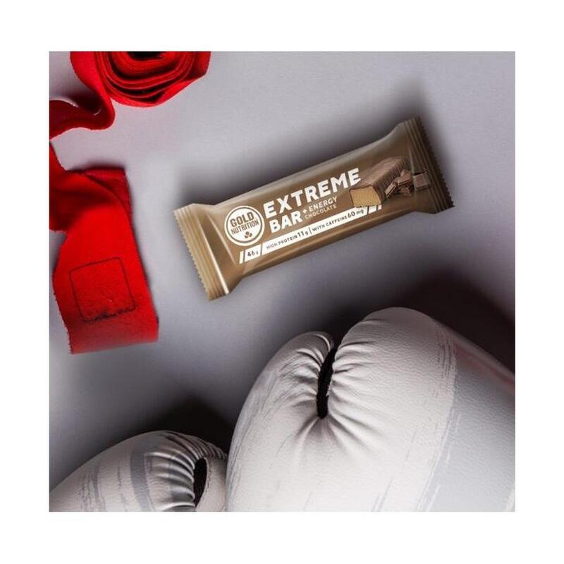 Baton energizant si proteic cu ciocolata, GoldNutrition, Pre Workout Bar, 46 g