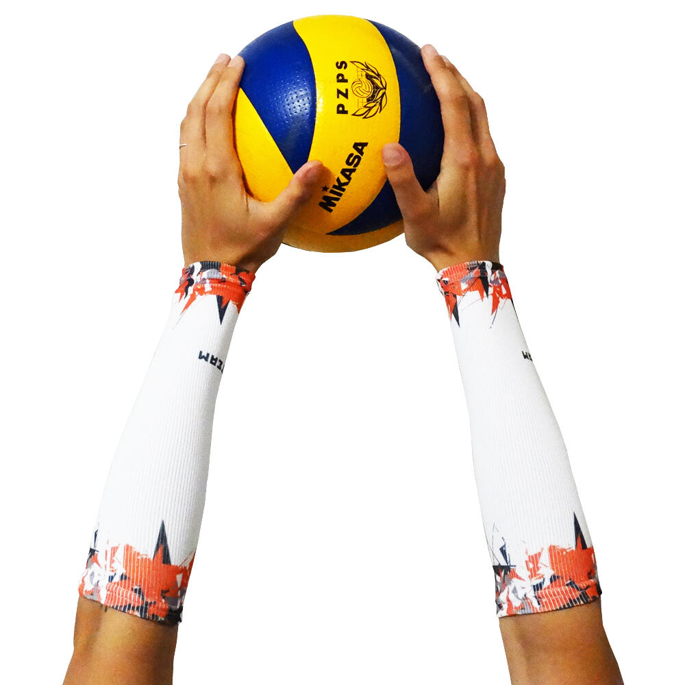 Rękawki siatkarskie unisex JG TEAM prążkowane krótkie 2/5