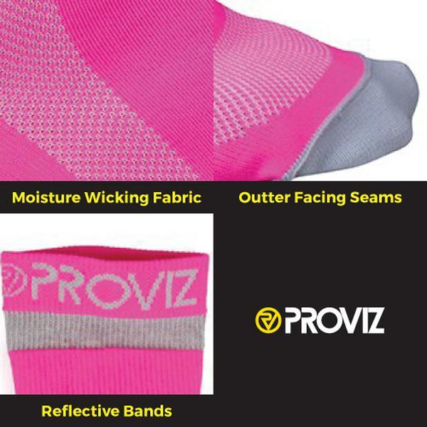 Proviz Classic Airfoot Reflective Running Socks - Mid Length 4/5