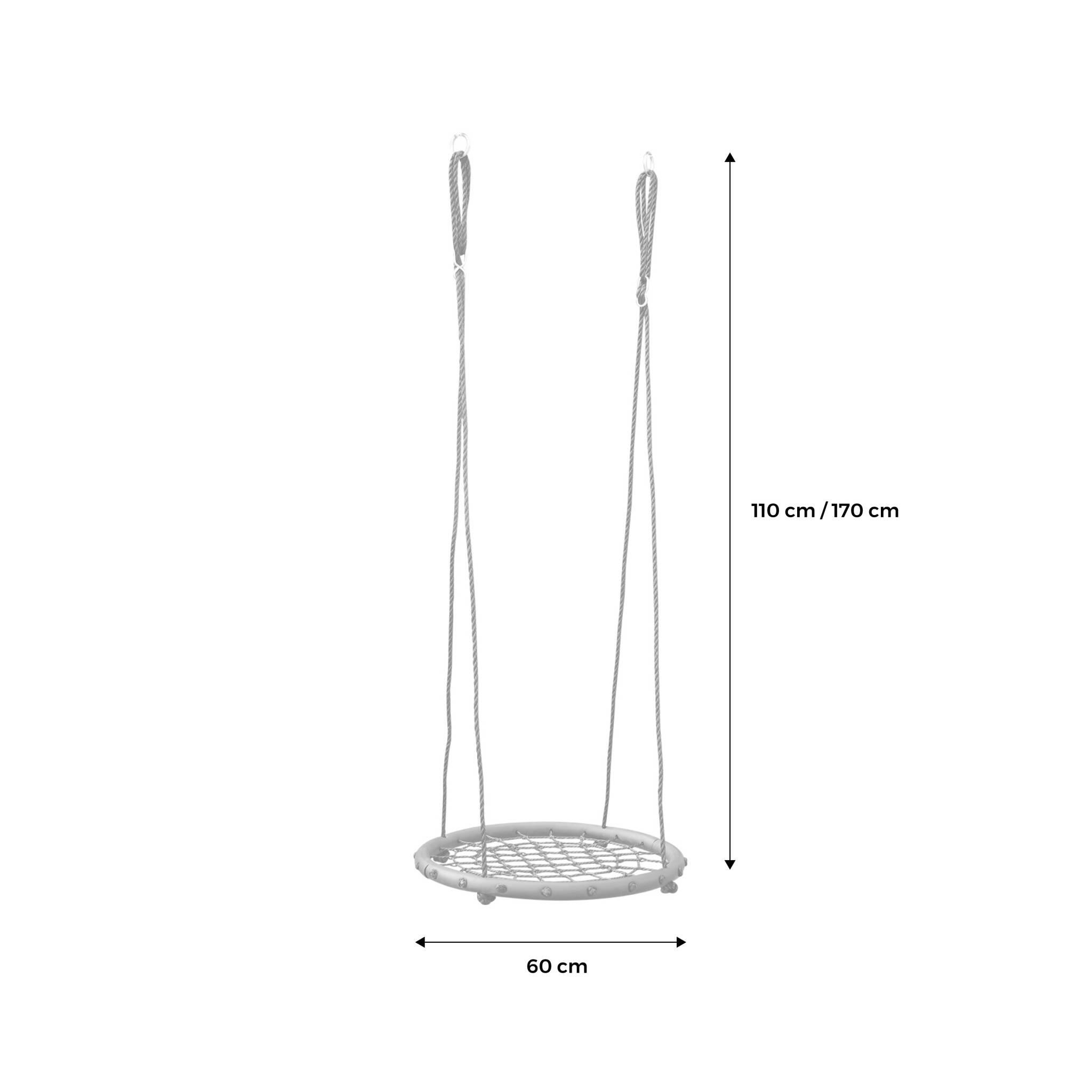 Baloiço de ninho de pássaro para pórtico, 60cm, Preto 4/4