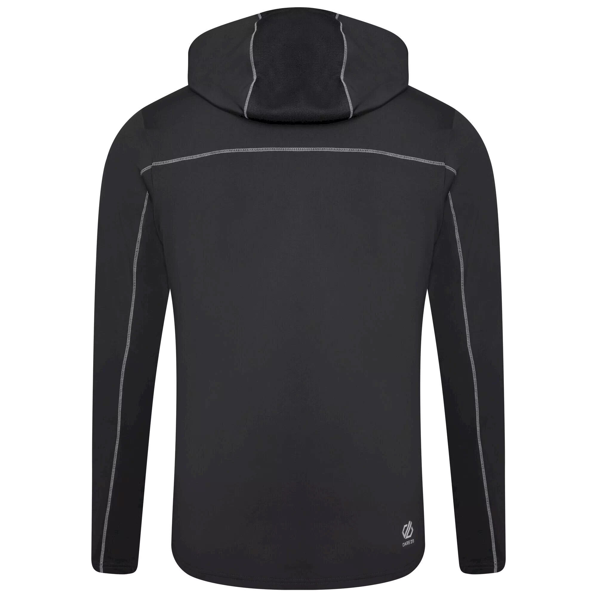 Felpa Con Cappuccio E Zip Intera Leggera Uomo Dare 2B Revive II Nero Bianco 3/5