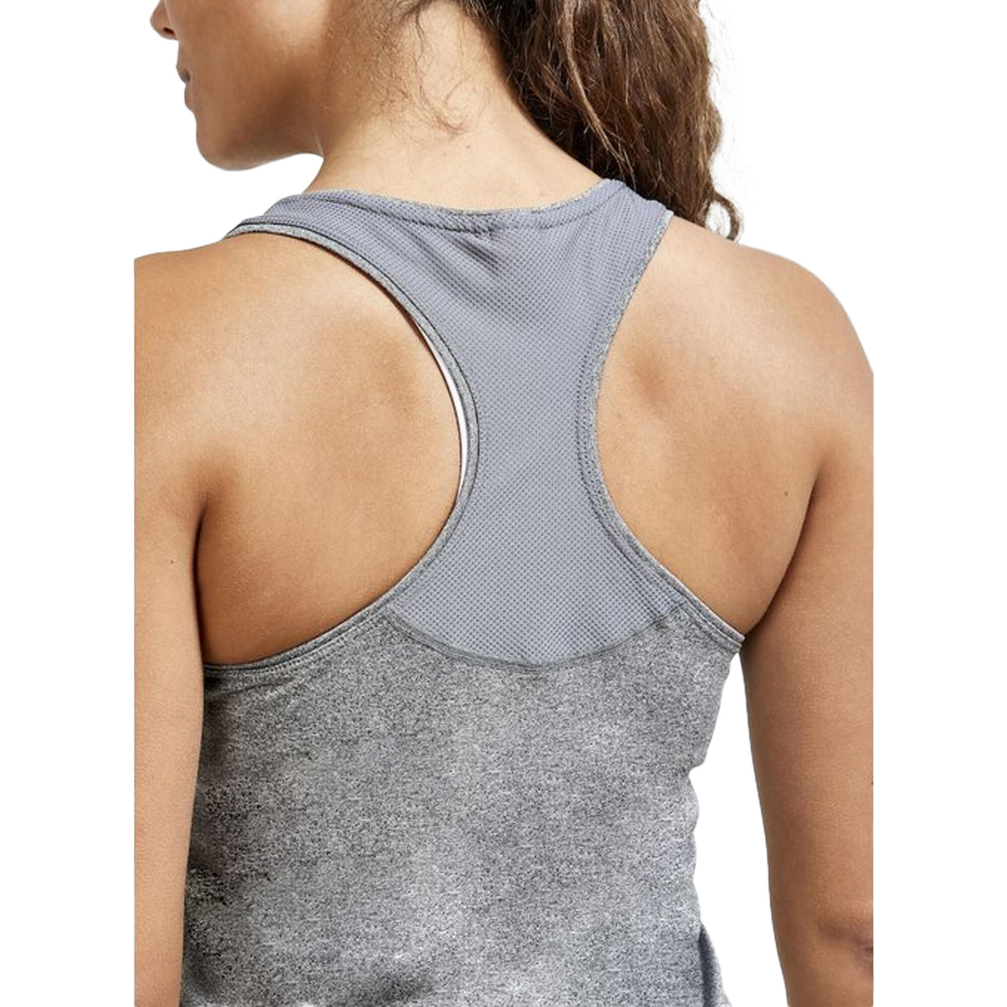 Womens/Ladies ADV Essence Tank Top (Dark Grey Melange) 2/3