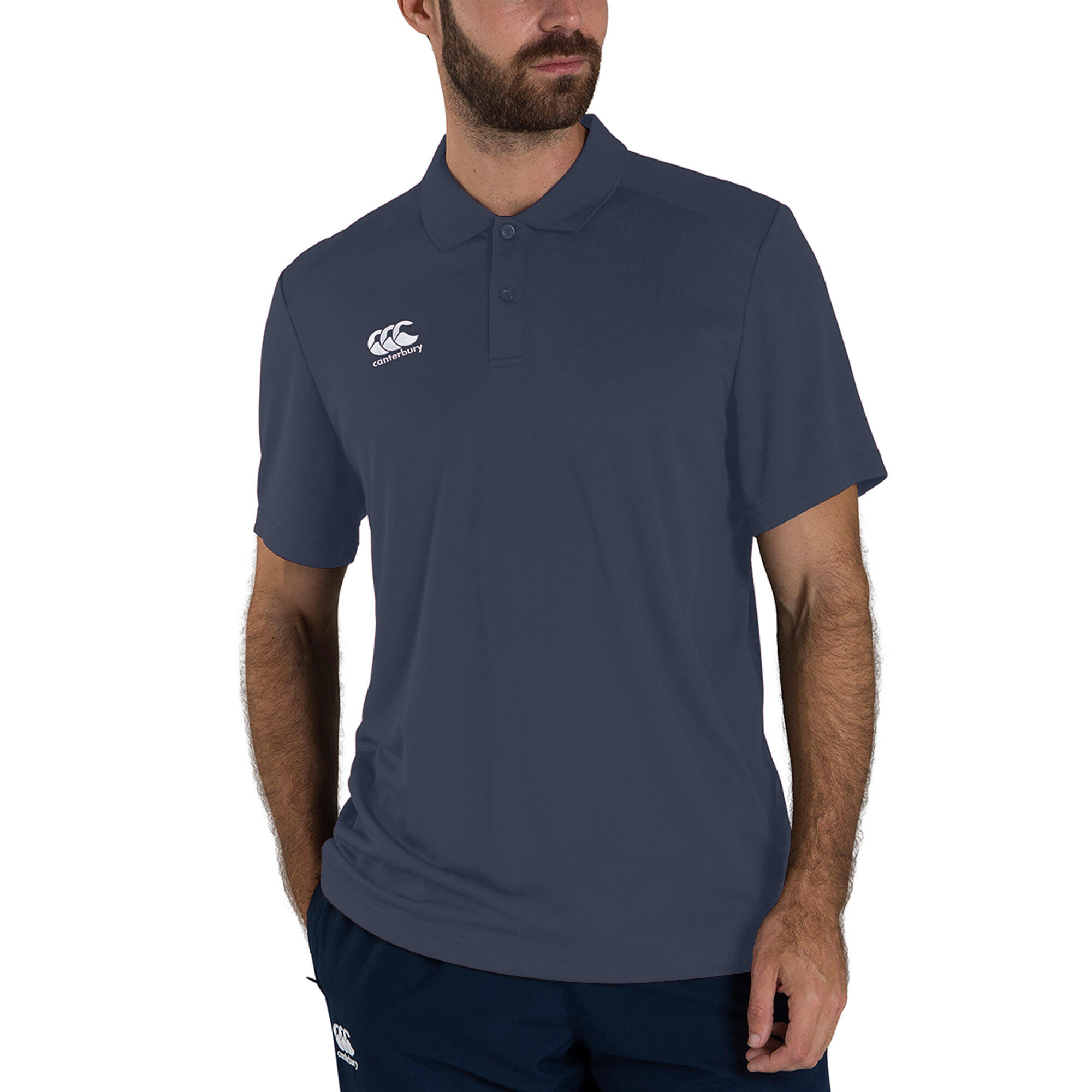 Mens Club Dry Polo Shirt (Navy) 3/3