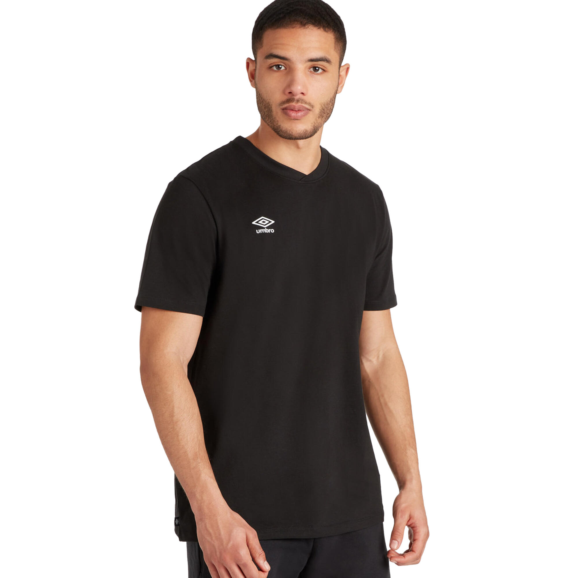 Mens Club Leisure TShirt (Black/White) 3/4