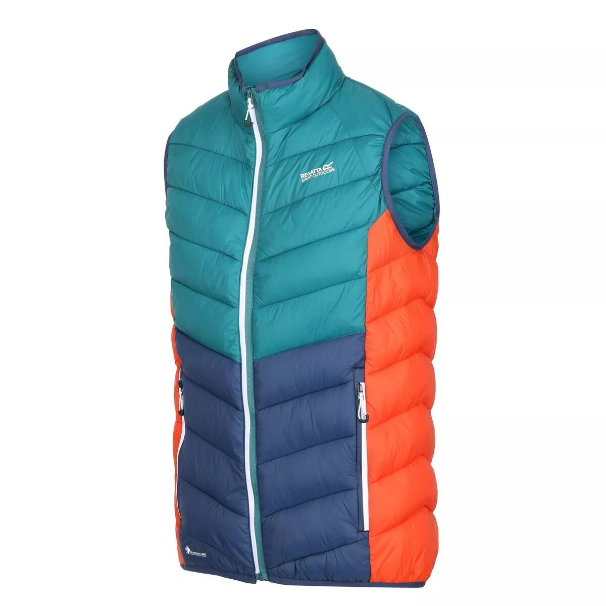 HARROCK Men's sleeveless jacket (Teal / Admiral blue)