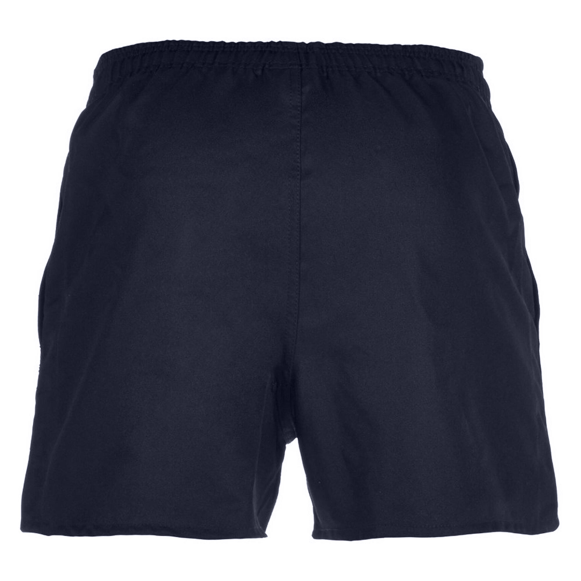 Mens Professional Elasticated Sports Shorts (Navy) 2/4