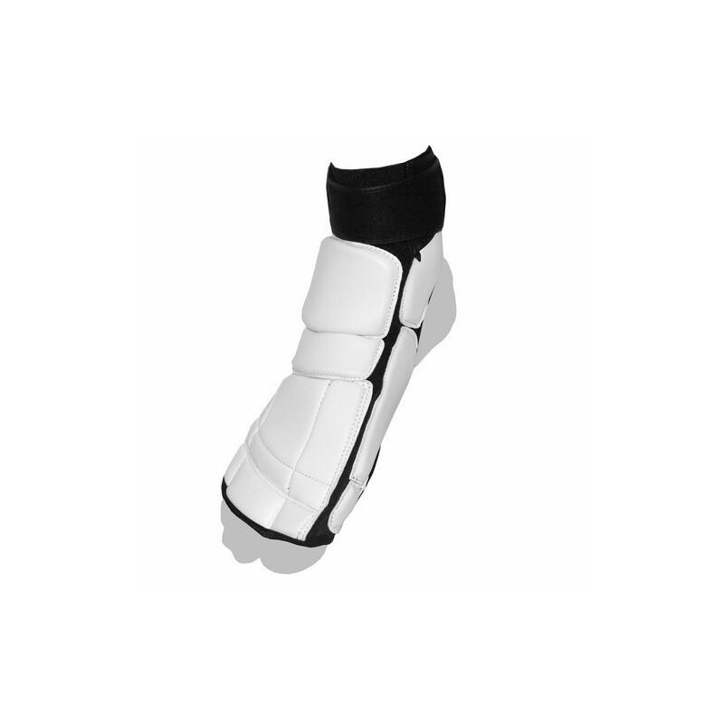 Protecciones de pie de Taekwondo blancas (Tamaños)
