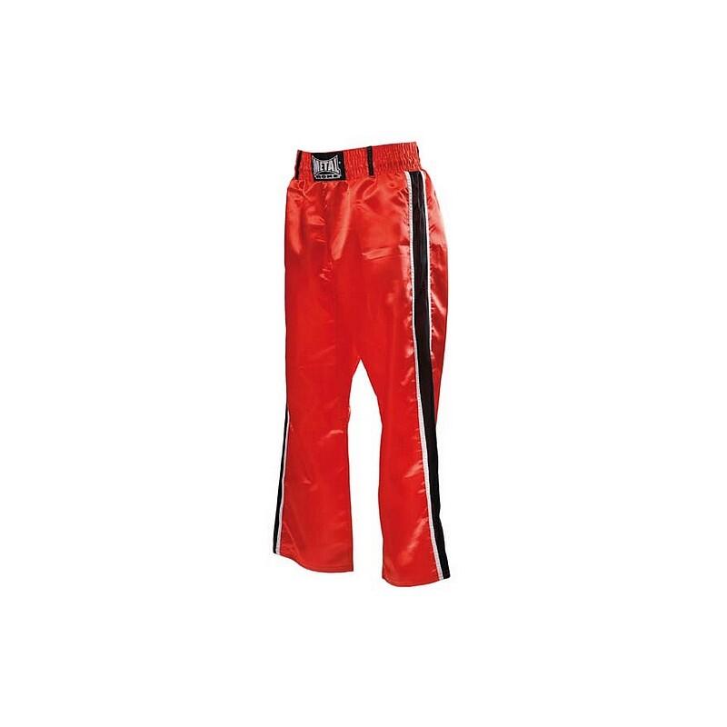 Pantalón de Full Contact Rojo con 2 bandas negras/blancas METAL BOXE