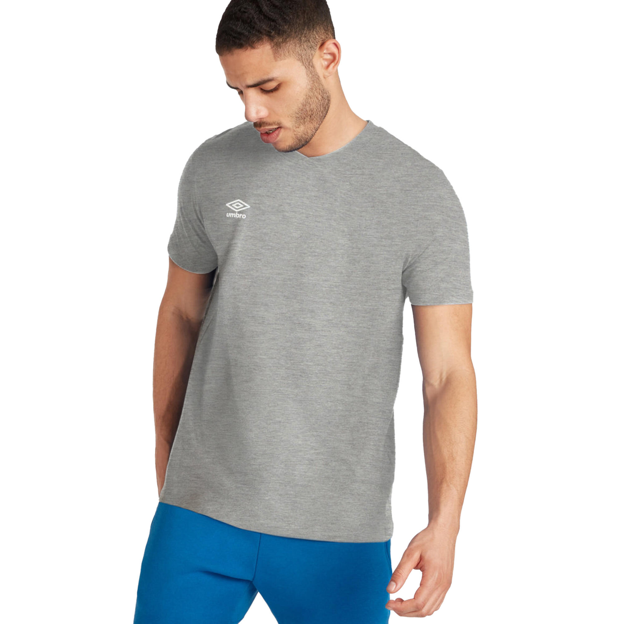 Maglietta Uomo Umbro Club Leisure Grigio Chiaro Marna 3/4