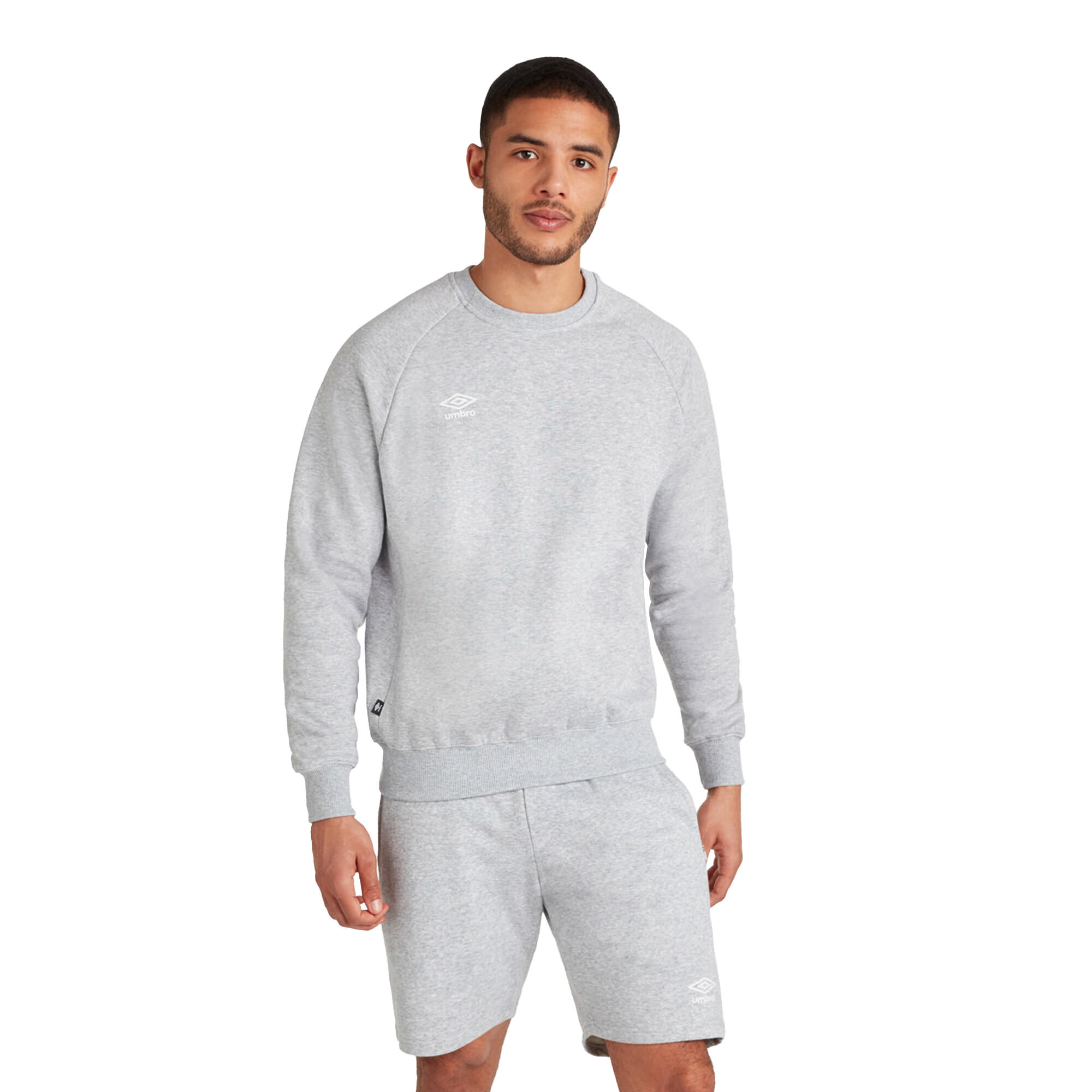 "Club Leisure" Sweatshirt für Herren Grau meliert/Weiß 4/4