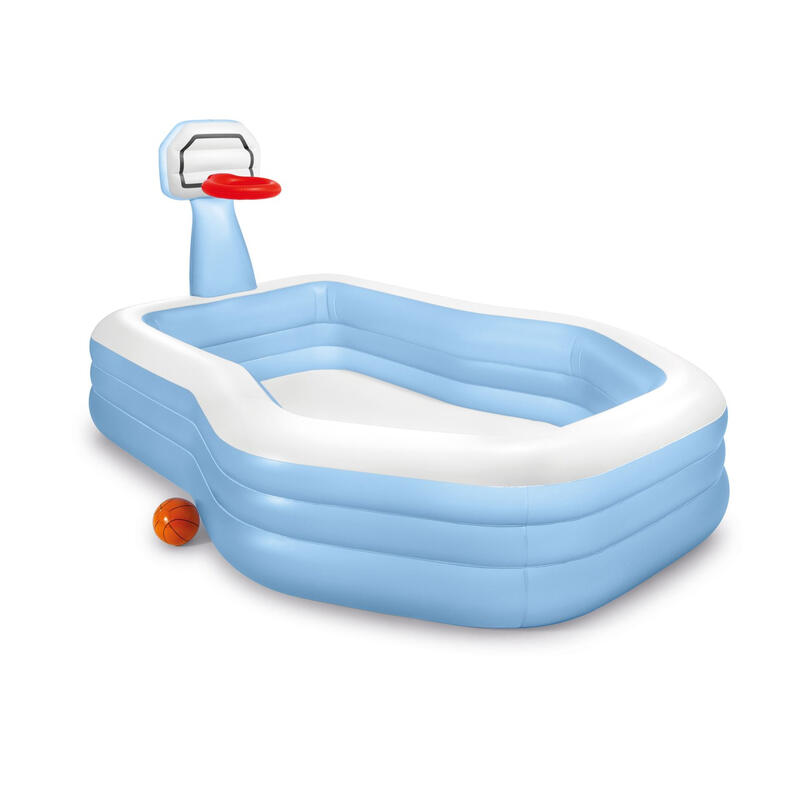 Piscina desmontable Criança Intex canasta de basket y pelota 257x188x135 cm