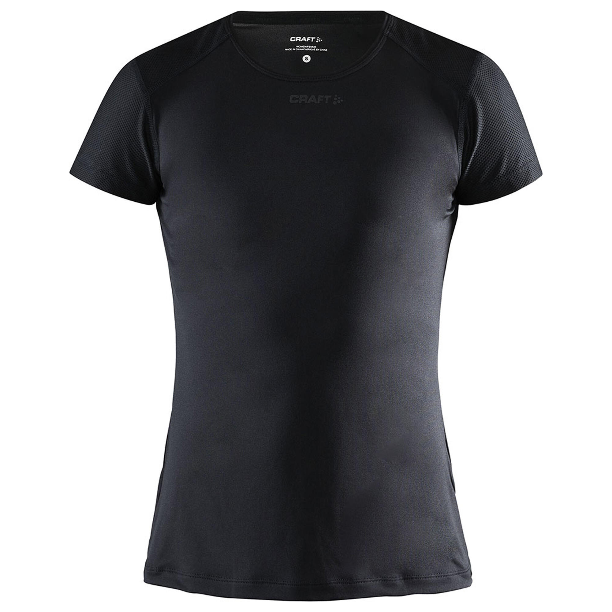 Womens/Ladies ADV Essence Slim ShortSleeved TShirt (Black) 1/3