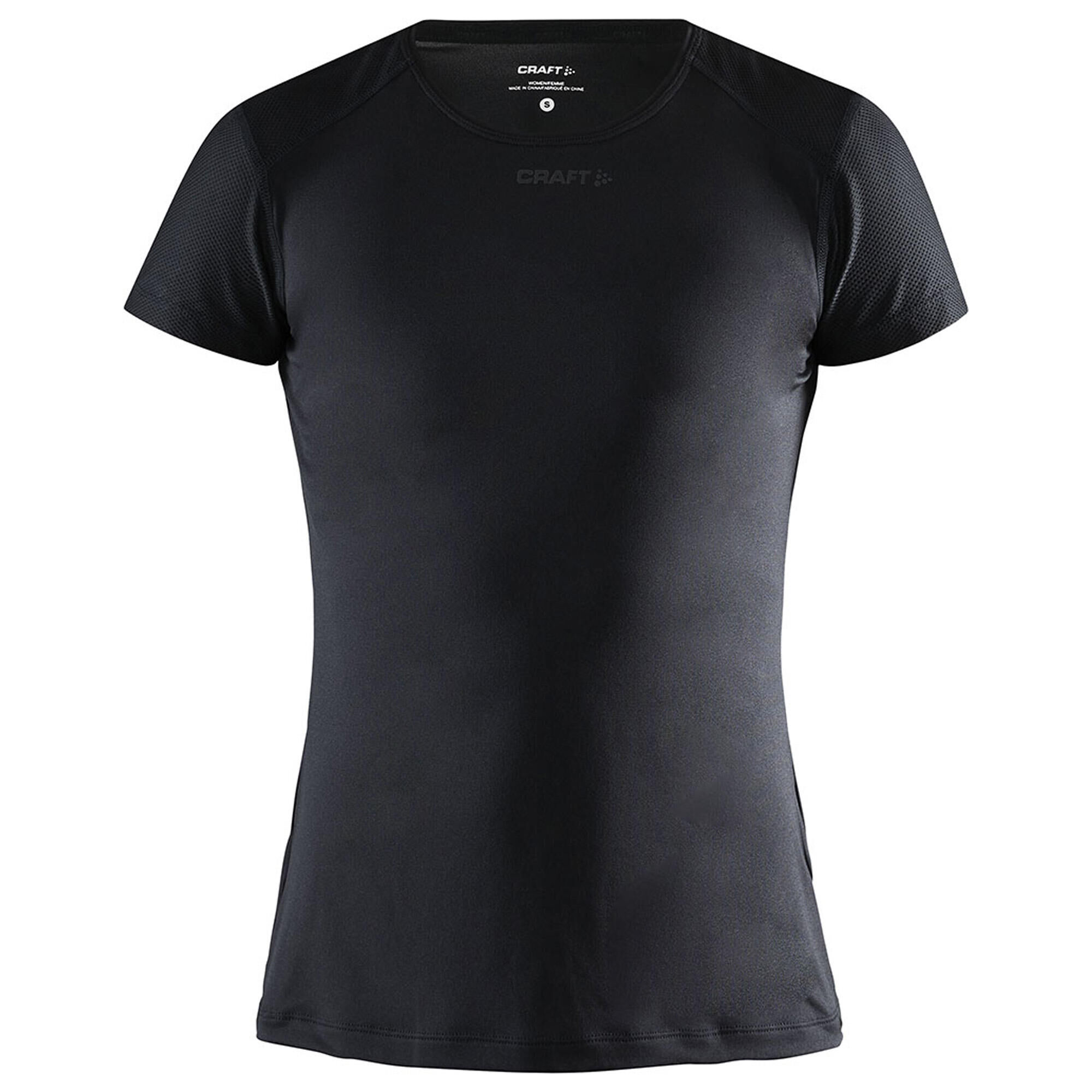 CRAFT Womens/Ladies ADV Essence Slim ShortSleeved TShirt (Black)