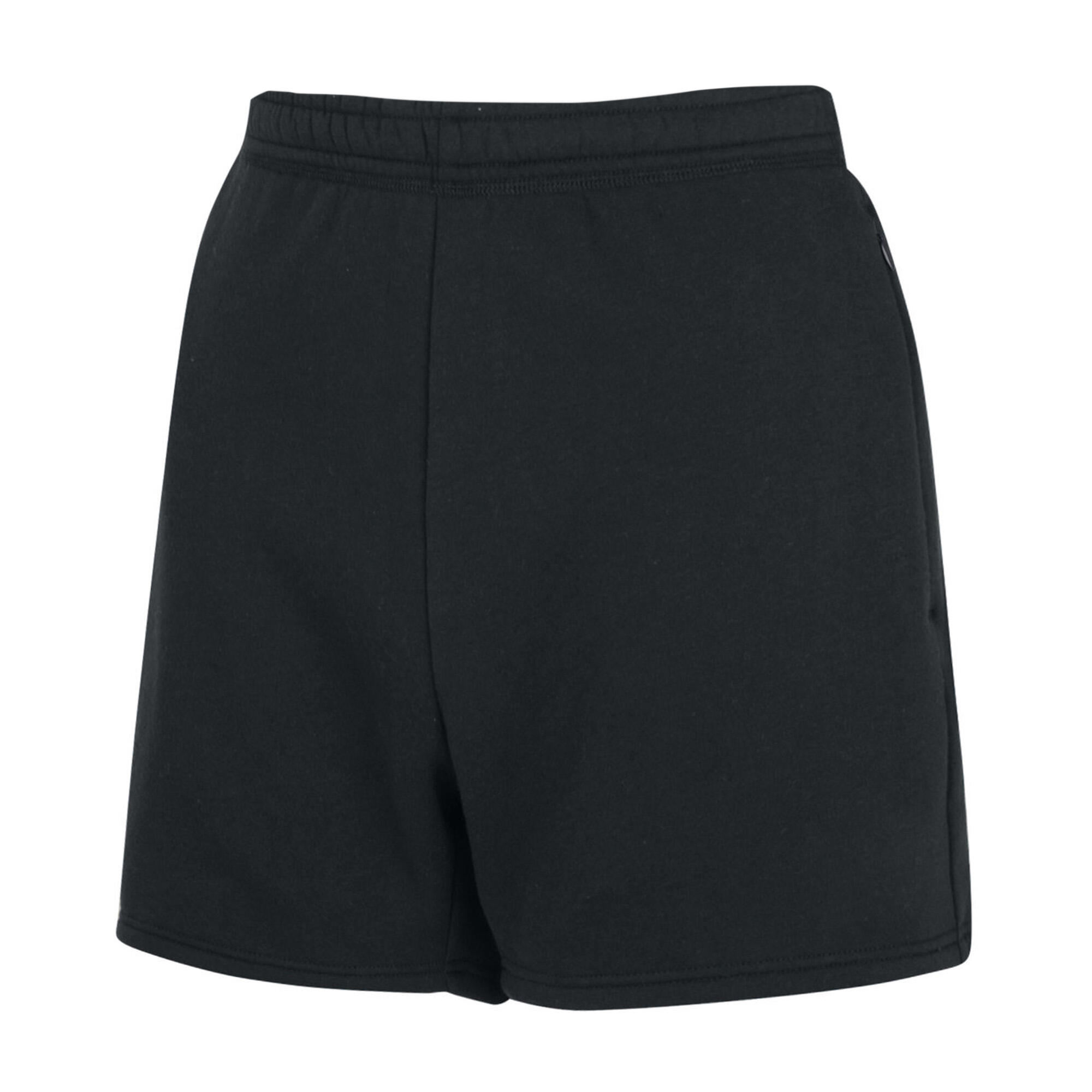 Womens/Ladies Club Leisure Shorts (Black/White) 2/4