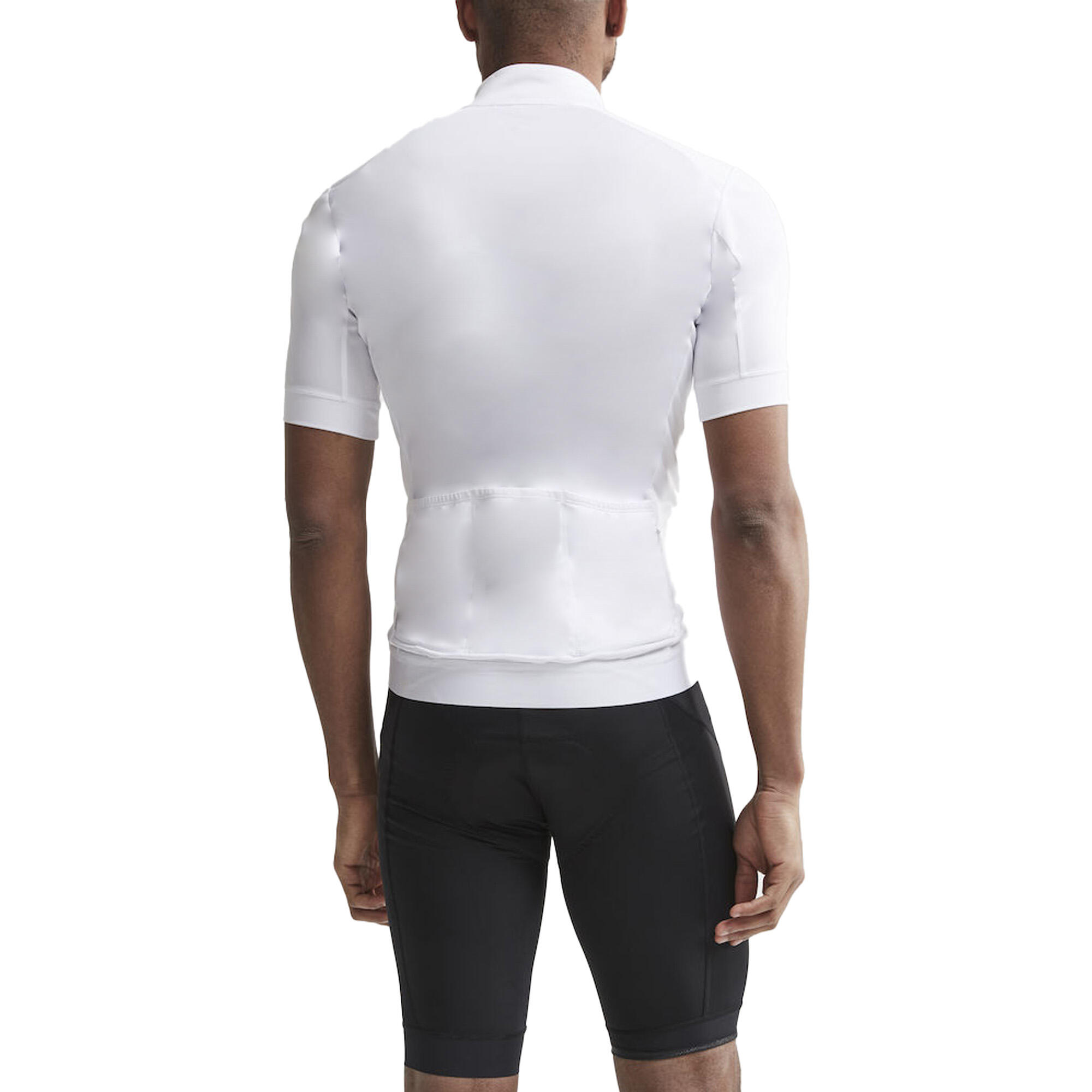 Mens Essence Cycling Jersey (White) 2/3