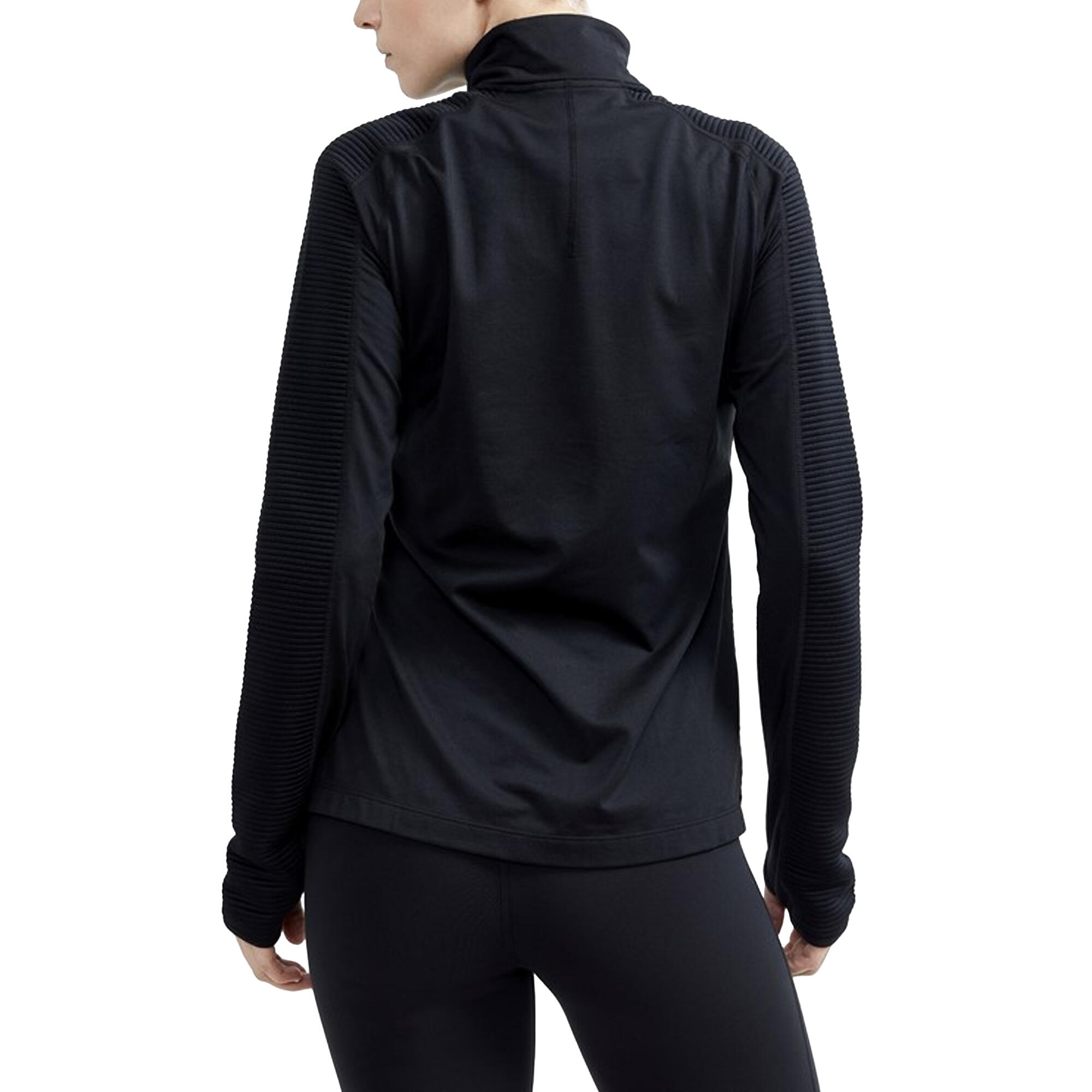 Womens/Ladies Core Charge Jersey Jacket (Black) 3/3