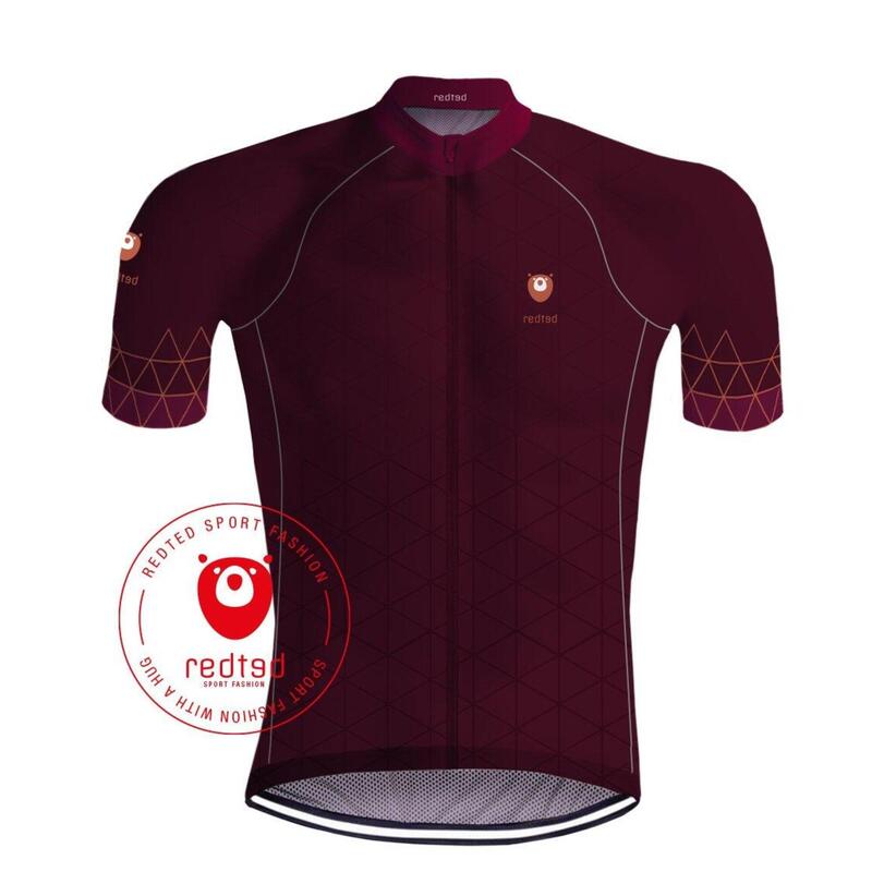 Cyklistický dres VIKING Burgundy - REDTED