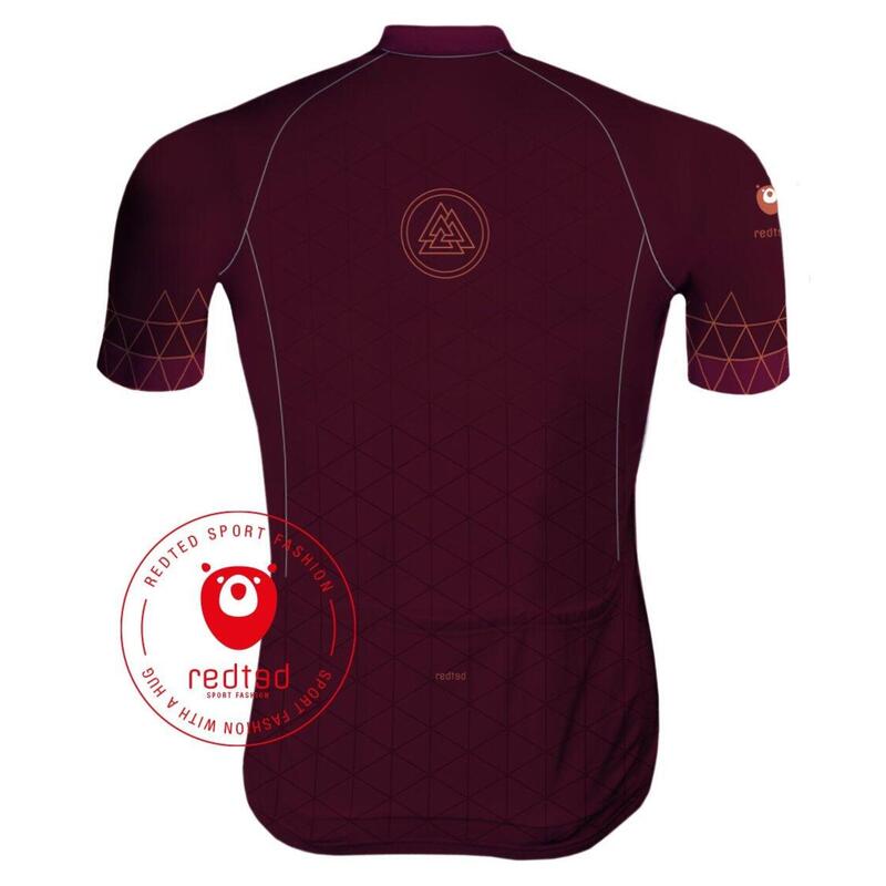 Camisola de ciclismo VIKING Bordô vermelho - REDTED